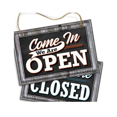 Dwustronne otwarte, zamknięte szyldy PCV