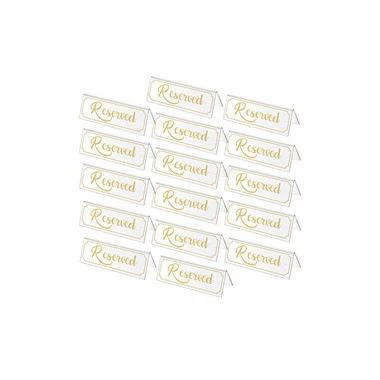 Przezroczysty akrylowy znak zarezerwowanego miejsca